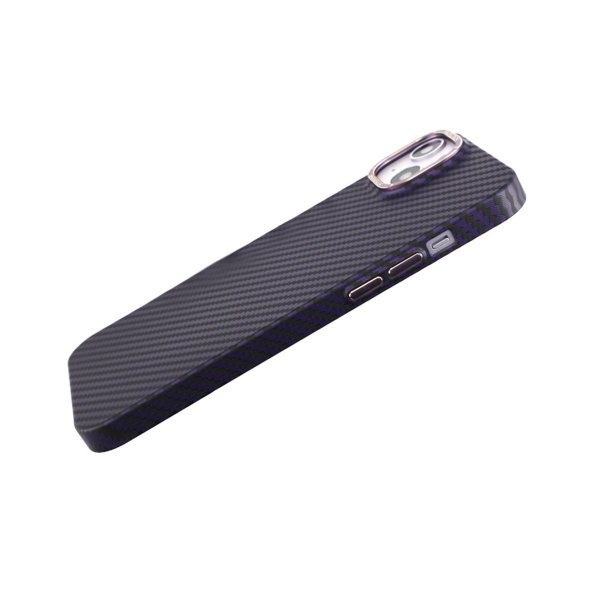 iPhone 14 Plus Skal Kolfibermönster Lila