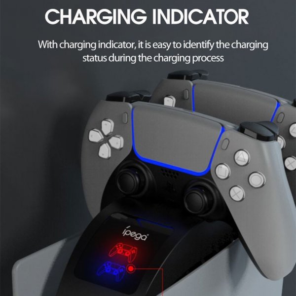 Ipega Toppmonterad Kontrolladdare med inbyggd Fläkt till PlayStation 5