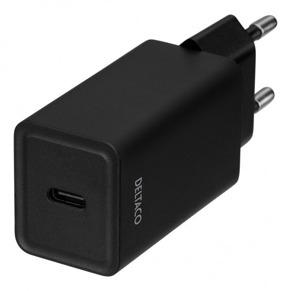 Deltaco Laddare 18W USB-C PD Svart
