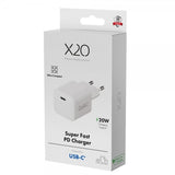 X2O Laddare 20W USB-C GaN Vit