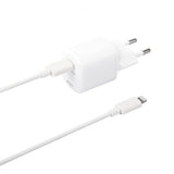 Deltaco Laddare 20W USB-C PD med USB-C-Lightningkabel 1 meter Vit