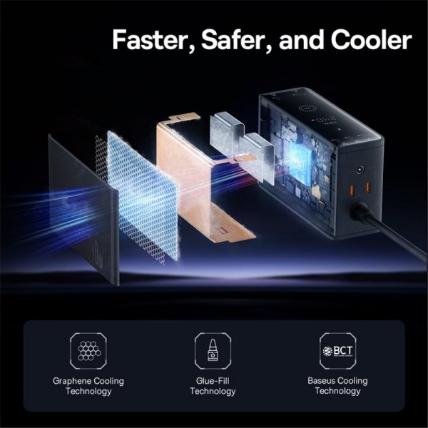 Baseus Laddare 240W Digital GaN Desktop Fast Charger