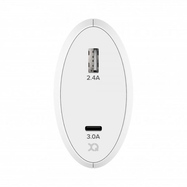 Xqisit Laddare 5.4A USB-A & USB-C 30W Vit