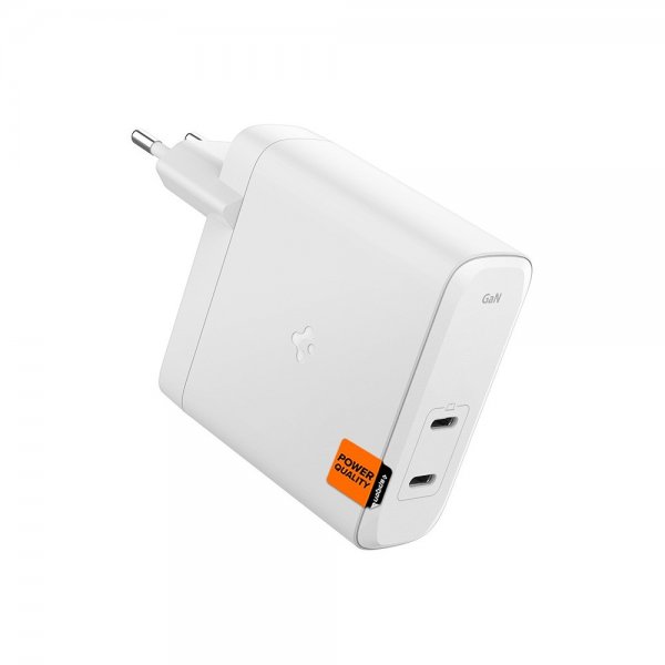 Spigen Laddare ArcStation Pro GaN Dual Port 140W Vit