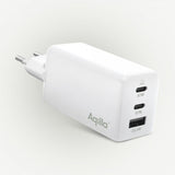 Aqiila Laddare Chargebird W65 GaN 67W Vit
