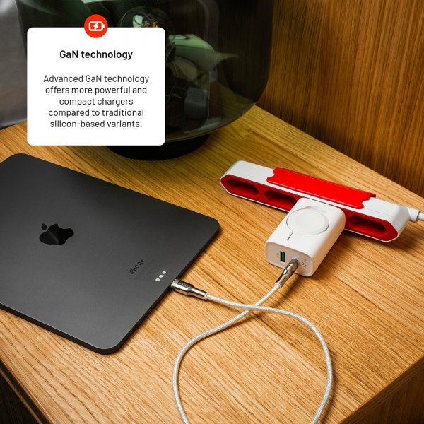 Fixed Laddare GaN 33W Apple Watch/USB-C/USB-A