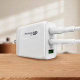 GP Laddare GaN PD 65W 2xUSB-C + 1xUSB-A