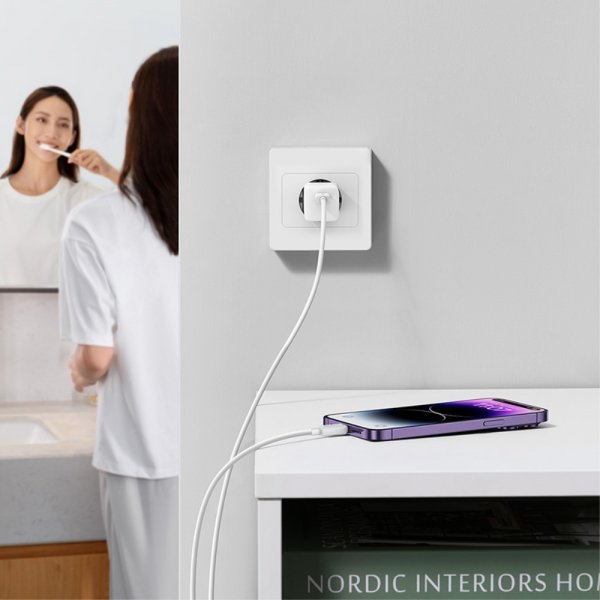 Baseus Laddare GaN5 Fast Charger Mini 30W Vit