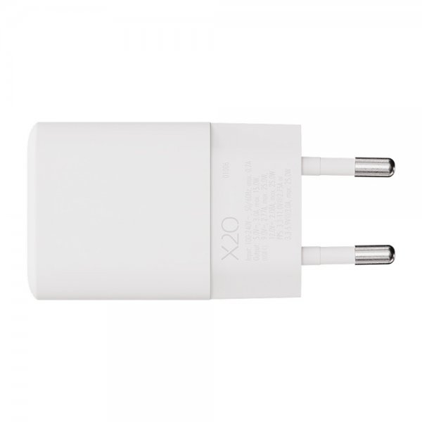 X2O Laddare med Kabel 1.2m 25W USB-C GaN Vit