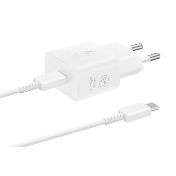 Samsung Original Laddare med Kabel 25W Power Adapter Vit