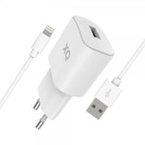 Xqisit Laddare med Lightning-kabel 1m 12W Vit