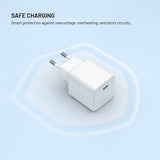 Fixed Laddare Mini PD 65W GaN Vit