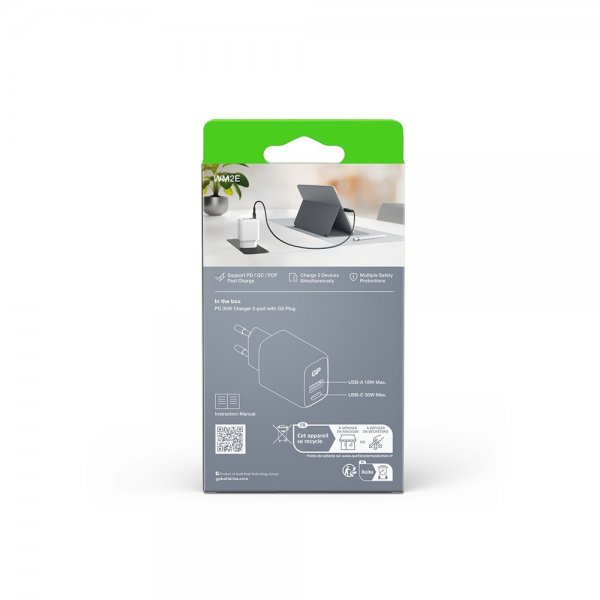 GP Laddare PD 30W USB-A + USB-C