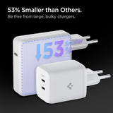 Spigen Laddare PowerArc ArcStation Pro GaN Dual Port 65W Vit