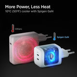 Spigen Laddare PowerArc ArcStation Pro GaN Dual Port 65W Vit