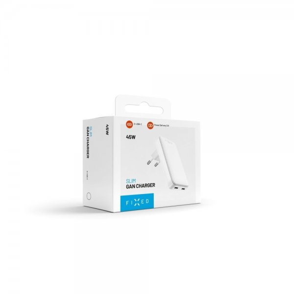 Fixed Laddare Slim GaN 45W 2xUSB-C