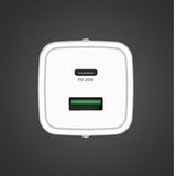 Celly Laddare USB-A/USB-C 20W Vit