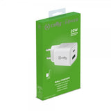 Celly Laddare USB-A/USB-C 20W Vit