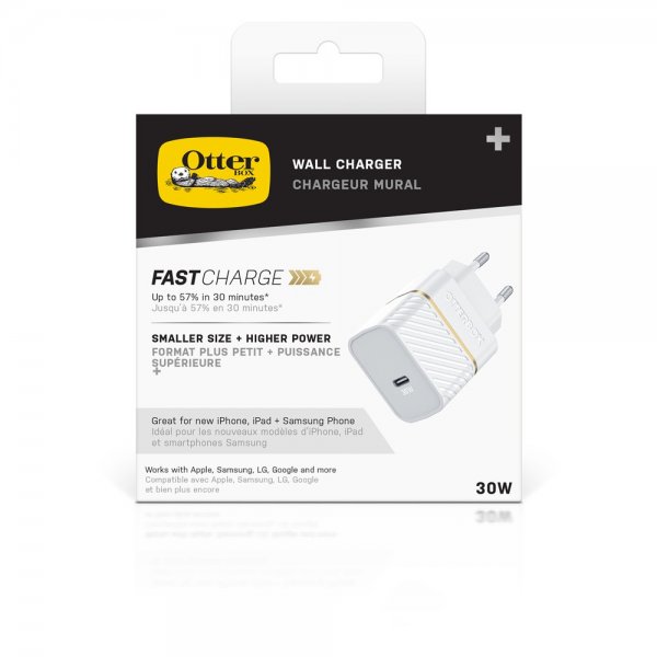 Otterbox Laddare Wall Charger 30W GaN USB-C PD Cloud Dust