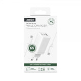 Xqisit Laddare Wall Charger 65W GaN USB-C PD/USB-A