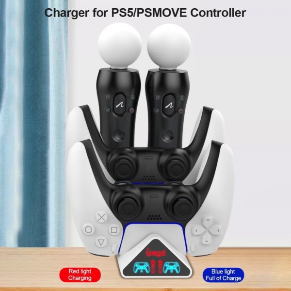 Ipega Laddningsdocka till PlayStation 5/Move Kontroll