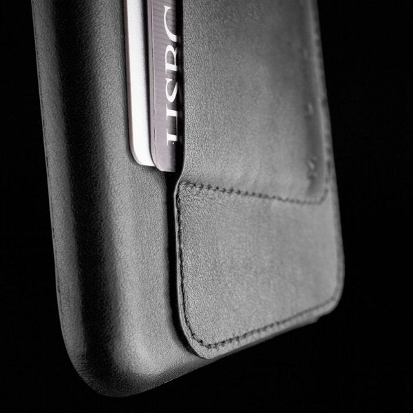 Mujjo iPhone 6/6S Plus Skal Full Leather Wallet Case Grå