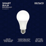 Deltaco Smart Home LED-lampa E27 WiFi 9W
