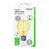 Deltaco Smart Home LED-lampa Filament E27 WiFi A60 5.5W