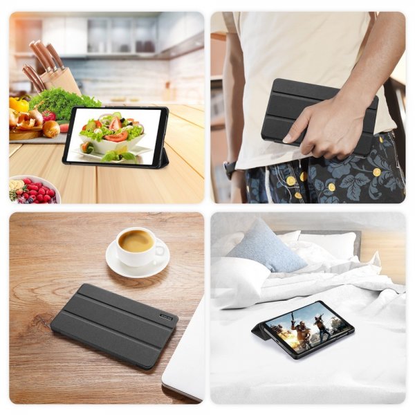 Dux Ducis Lenovo Tab M8 (4th gen) TB300 Fodral DOMO Series Svart