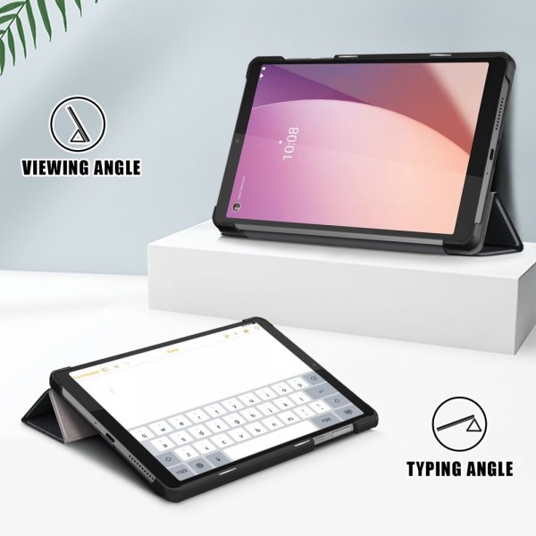 Lenovo Tab M8 (4th gen) TB300 Fodral Trifold Svart