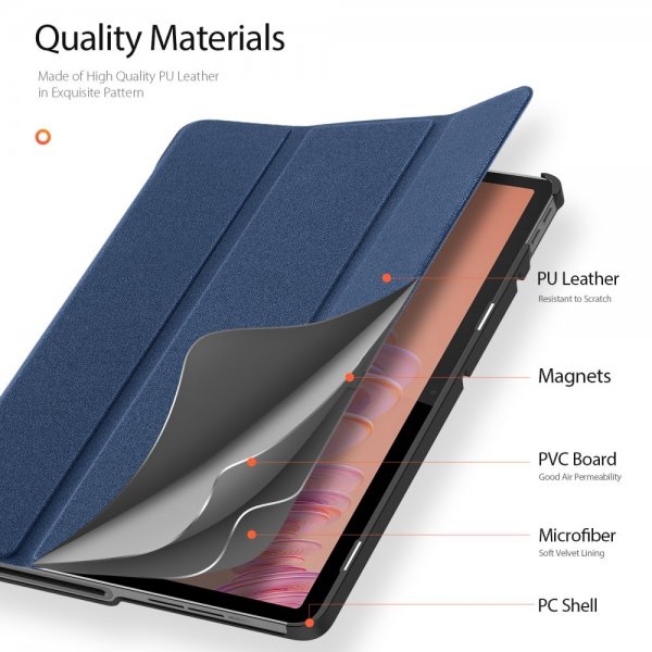Dux Ducis Lenovo Tab Plus Fodral DOMO Series Blå