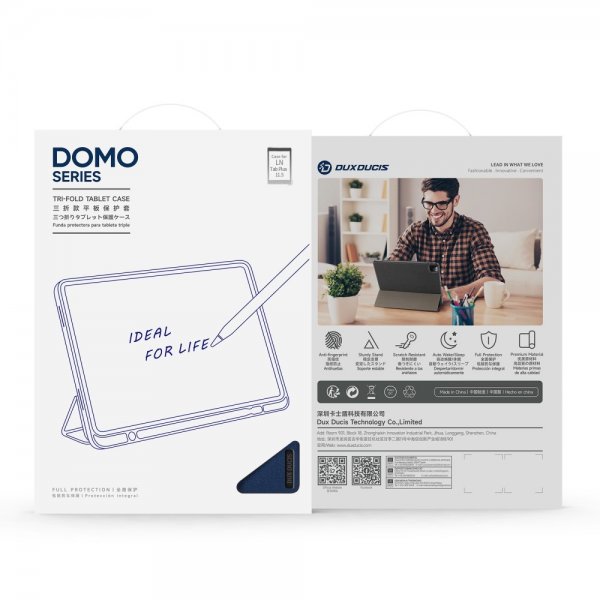 Dux Ducis Lenovo Tab Plus Fodral DOMO Series Blå