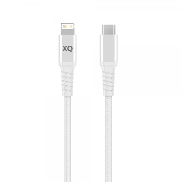 Xqisit Lightning till USB-C Kabel Flätad Extra Stark 2 m Vit