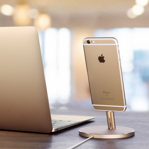 Satechi Aluminum Mobile Lightning Dock Guld