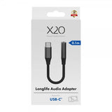X2O Ljudadapter USB-C till 3.5mm AUX 0.1m Svart