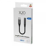 X2O Ljudadapter USB-C till 3.5mm AUX 0.1m Svart