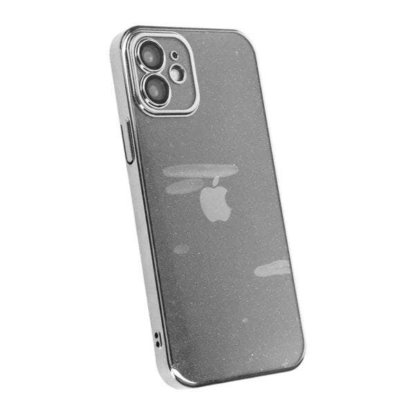 iPhone 11 Skal Glitter Transparent Stöttåligt Silver