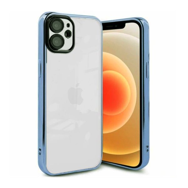 iPhone 12 Skal Glitter Transparent Stöttåligt Blå