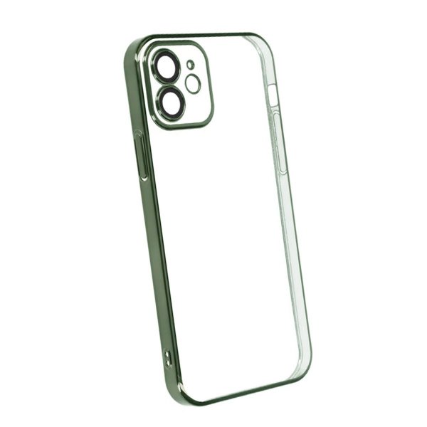 iPhone 12 Skal Glitter Transparent Stöttåligt Grön