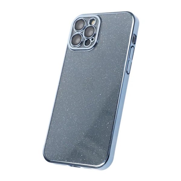 iPhone 12 Pro Skal Glitter Transparent Stöttåligt Blå