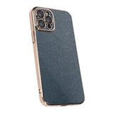 iPhone 12 Pro Skal Glitter Transparent Stöttåligt Guld