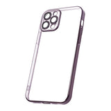 iPhone 12 Pro Skal Glitter Transparent Stöttåligt Lila