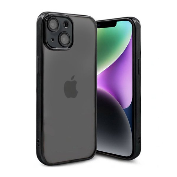 iPhone 13 Skal Glitter Transparent Stöttåligt Svart