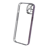 iPhone 14 Skal Glitter Transparent Stöttåligt Lila