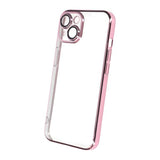 iPhone 14 Skal Glitter Transparent Stöttåligt Rosa