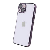 iPhone 15 Skal Glitter Transparent Stöttåligt Lila