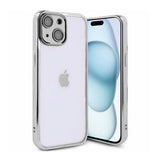 iPhone 15 Skal Glitter Transparent Stöttåligt Silver