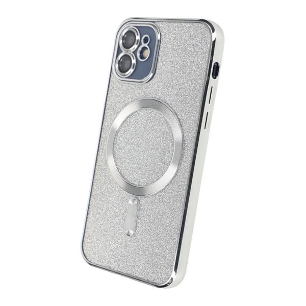 iPhone 11 Skal Glitter Transparent MagSafe Silver