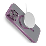 iPhone 12 Pro Max Skal Glitter Transparent MagSafe Lila