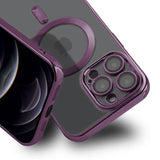 iPhone 12 Pro Max Skal Glitter Transparent MagSafe Lila